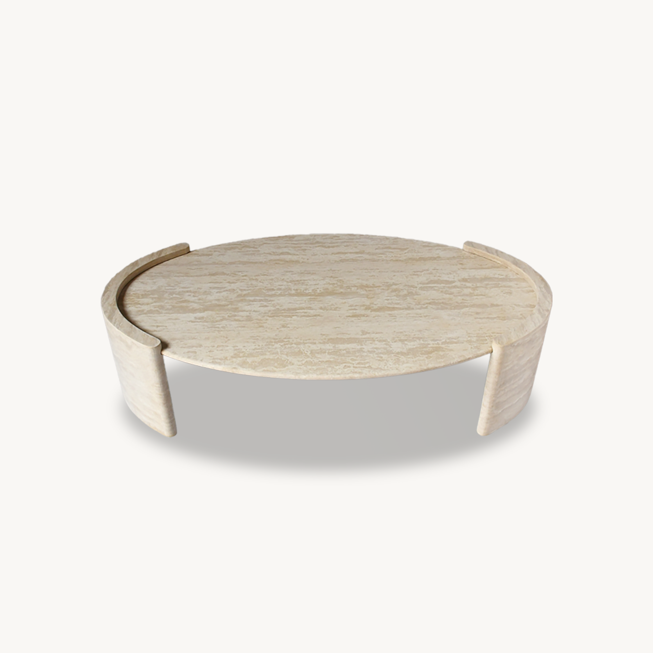 Ellisse Genuine Travertine Coffee Table 32" x 57" - Holzsch