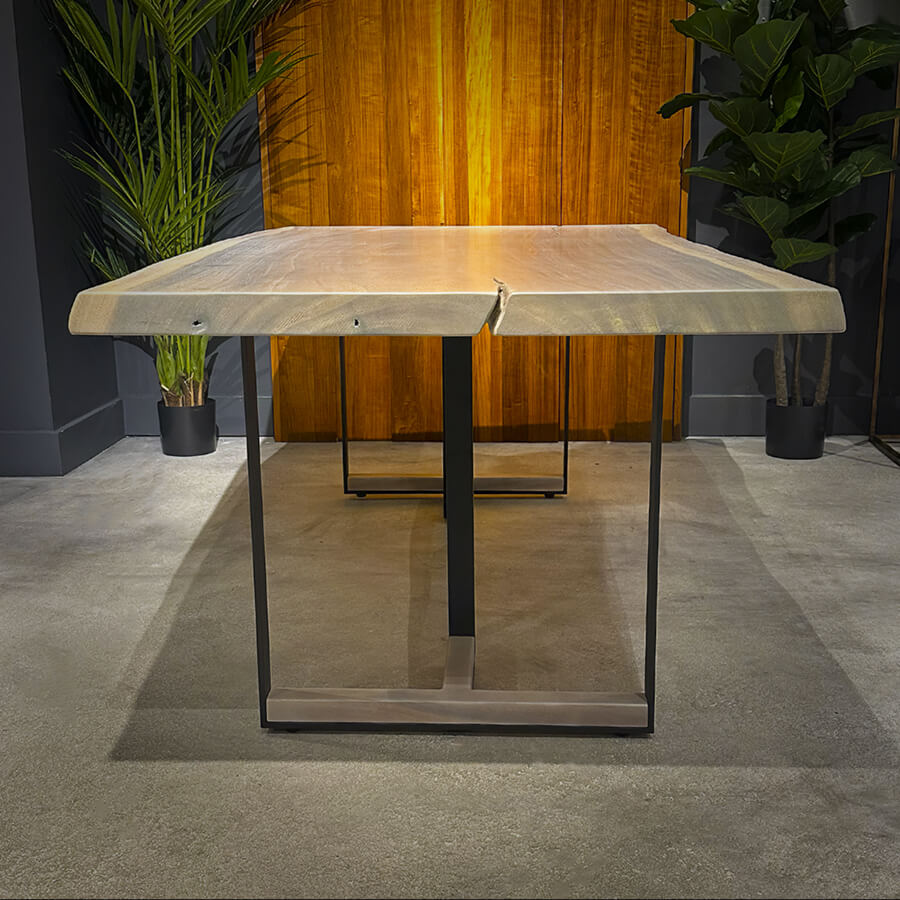 Bleached Tuco Saman Rectangular Dining Table 41" x 84" - Holzsch