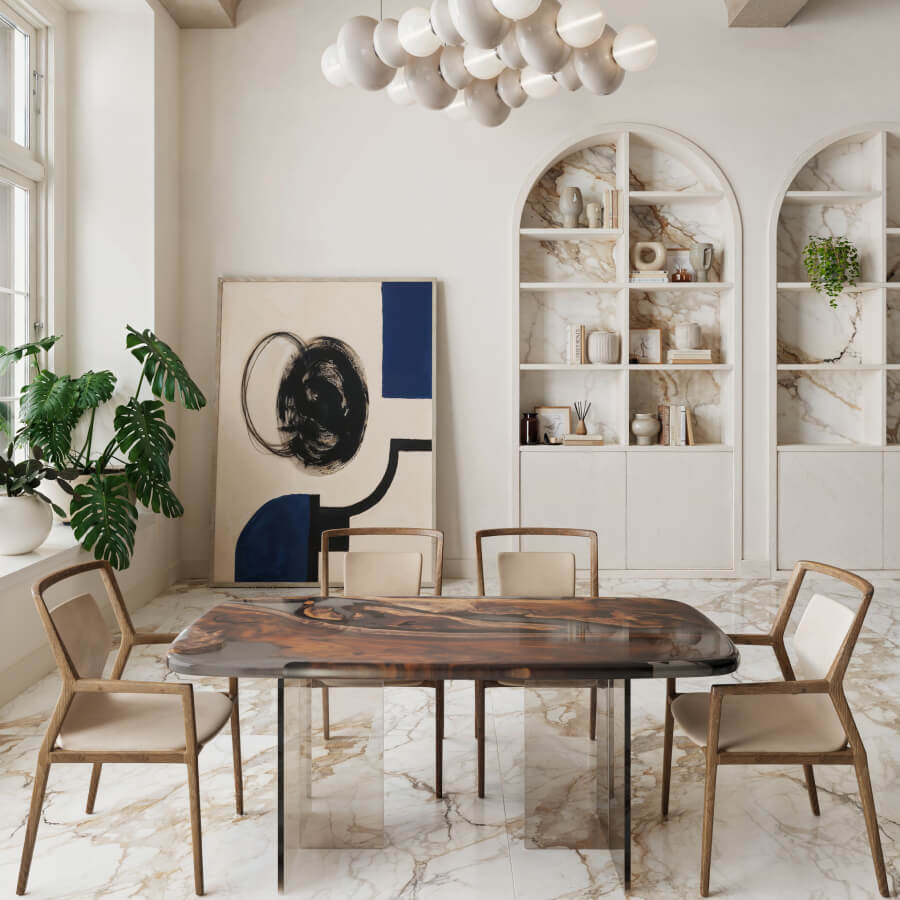 Bosque Cassia Barrel Dining Table 33" x 71" - Holzsch