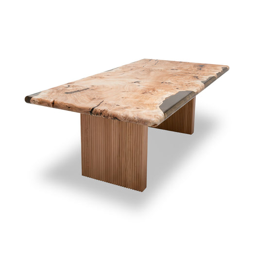 Klar Mappa Burl Rectangular Dining Table 43" x 94"_Holzch