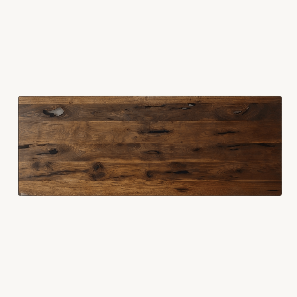 Mirage Rectangular Walnut Dining Table with Plexiglass Legs 40" X 96" - Holzsch