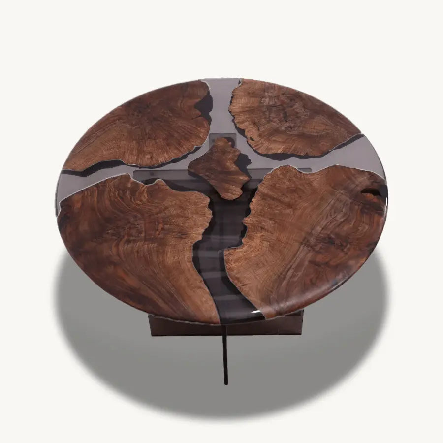 Mirage Walnut Burl Dining Table (Round) Ø40'' - Holzsch