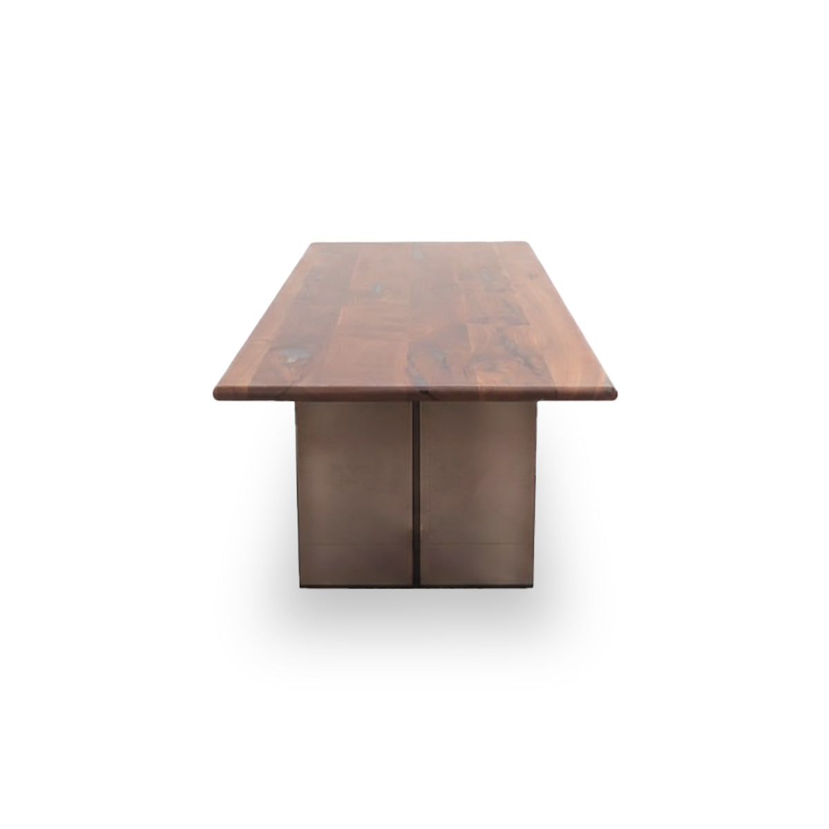 Mirage Rectangular Walnut Dining Table with Plexiglass Legs_Holzsch