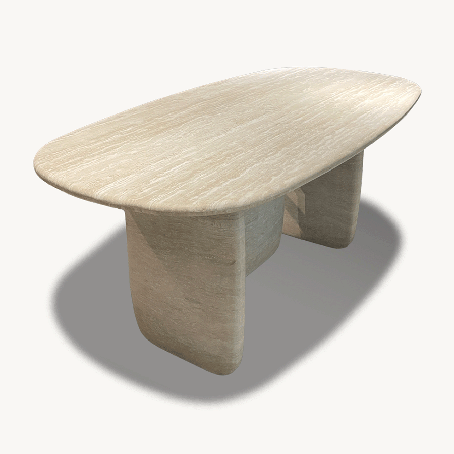 Trilobo Genuine Travertine Dining Table - Holzsch