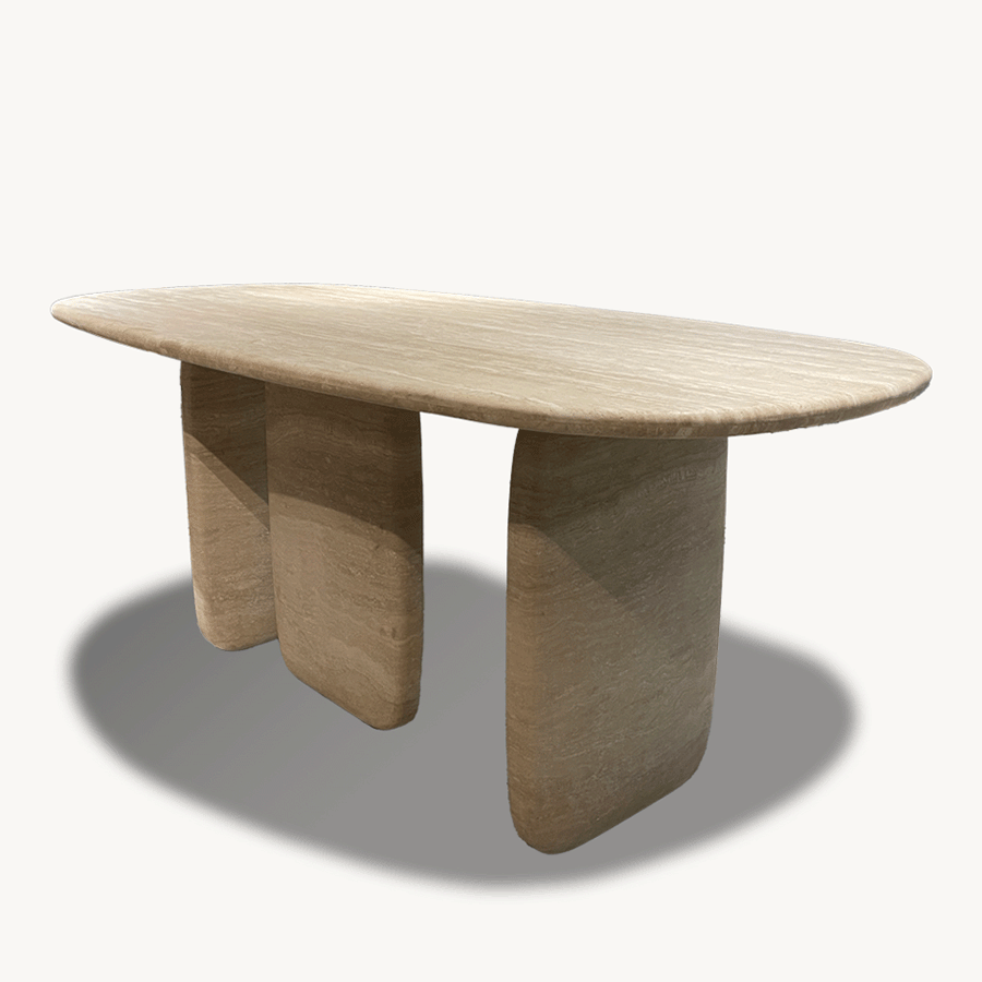 Trilobo Genuine Travertine Dining Table - Holzsch