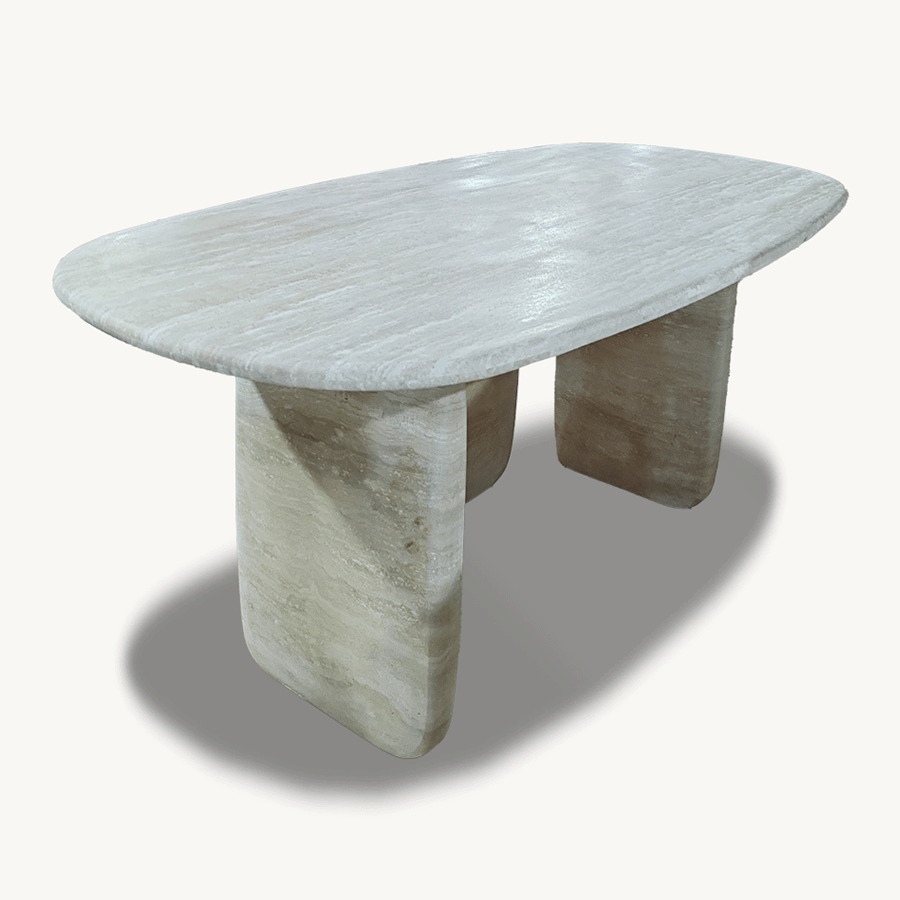 Trilobo Genuine Travertine Dining Table - Holzsch