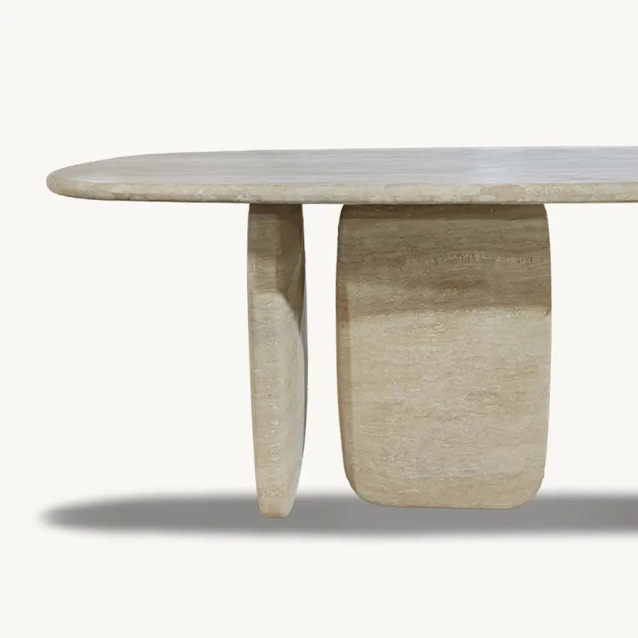 Trilobo Genuine Travertine Dining Table - Holzsch