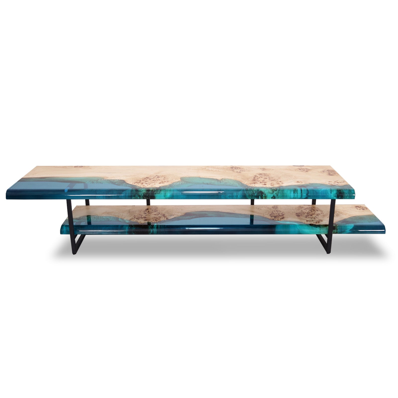 Azzurro TV Console Table β Epoxy TV Stand - Holzsch
