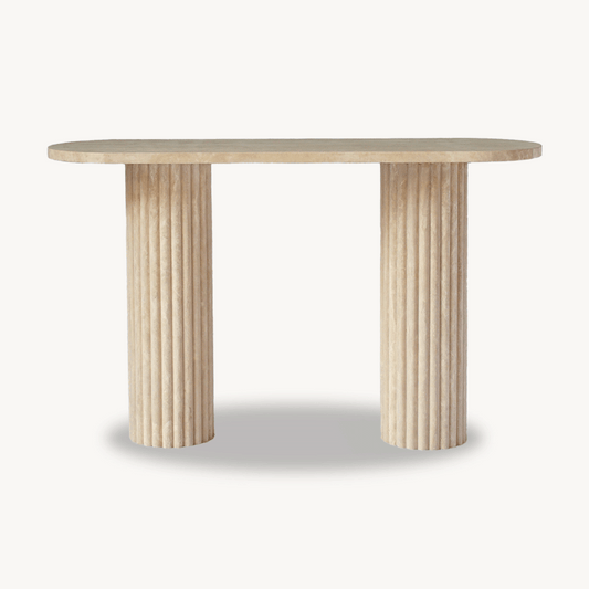 Genuine Travertine Console Table 17" x 71" - Holzsch