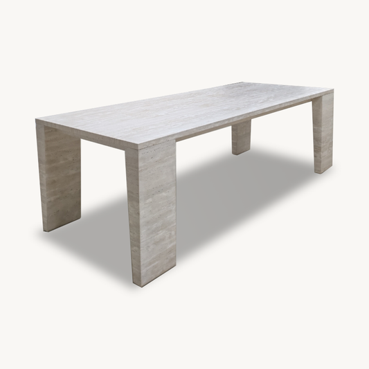 Maestrale  Rectangular Genuine Travertine Dining Table 42" x 96" - Holzsch
