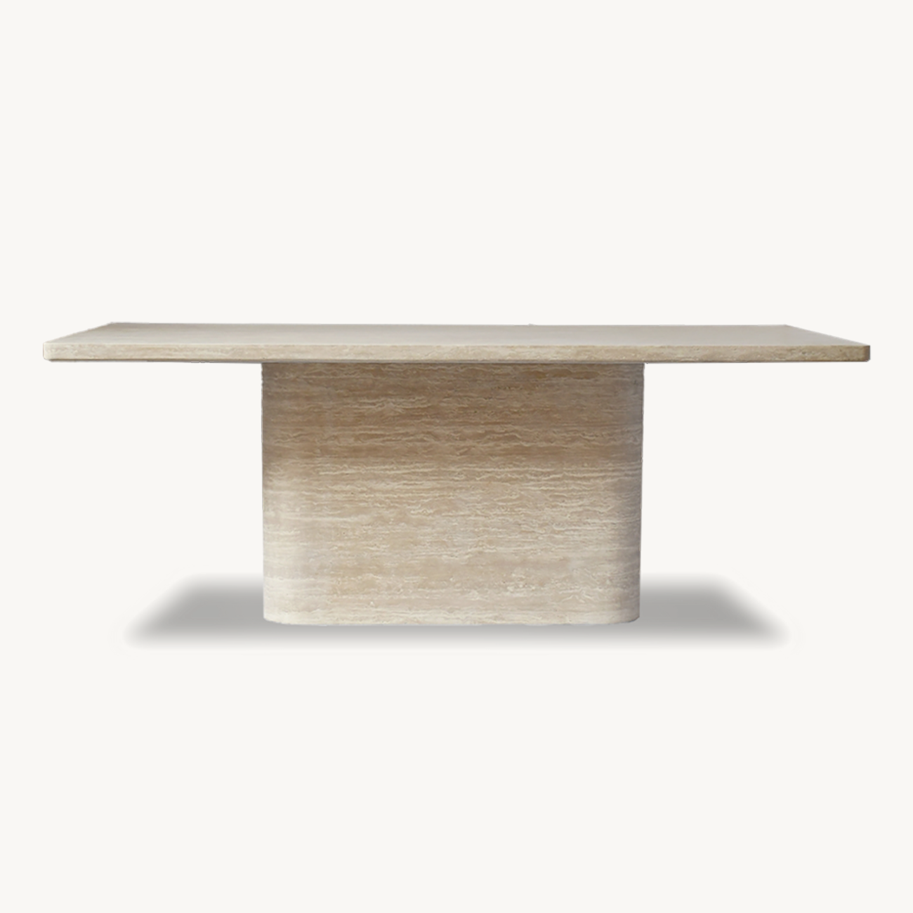 Rectangular Genuine Travertine Dining Table 38" x 71" - Holzsch