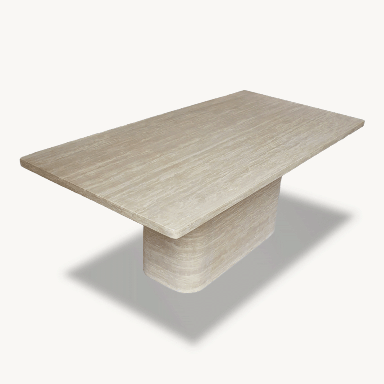 Rectangular Genuine Travertine Dining Table 38" x 71" - Holzsch