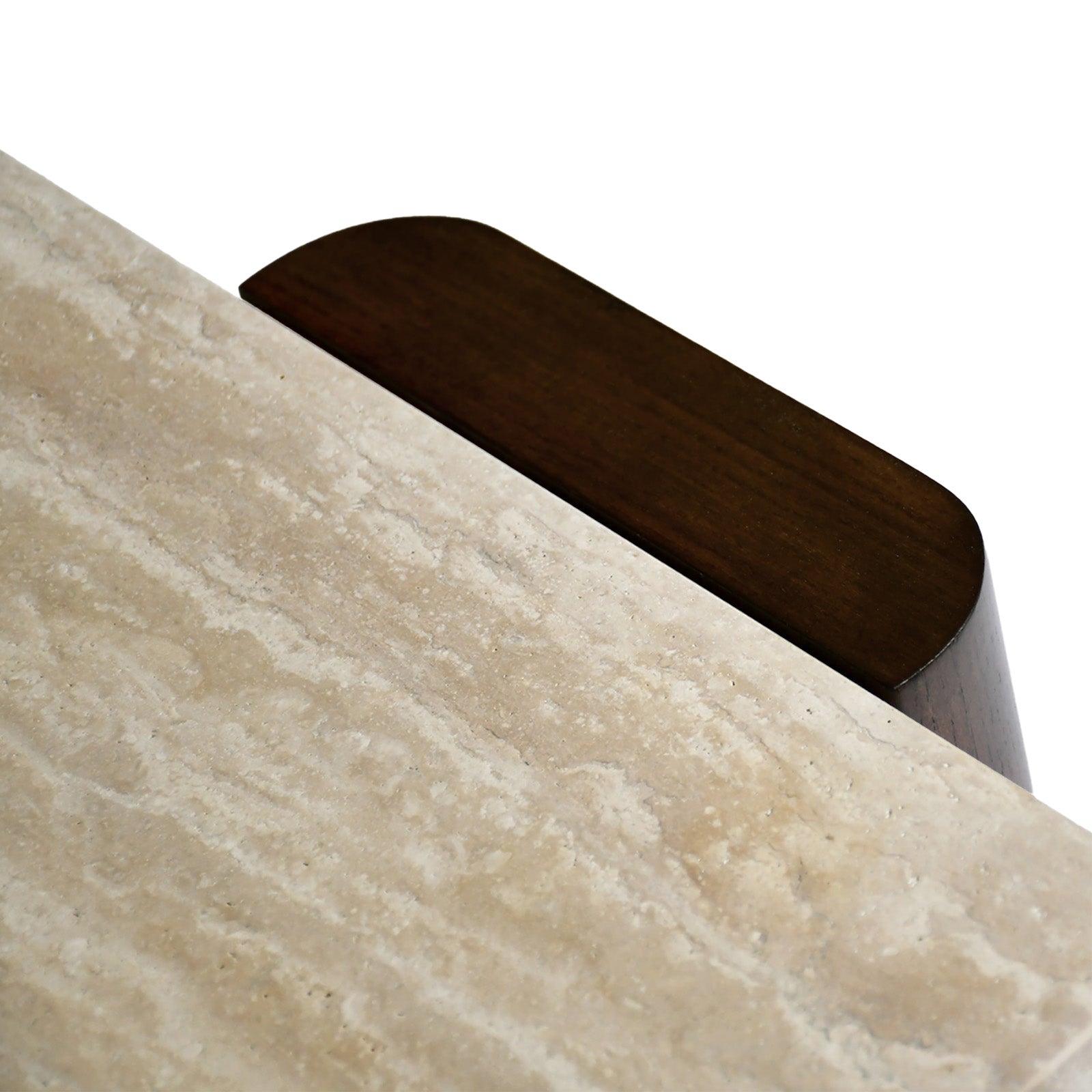 Basso Tavolino Rectangular Coffee Table - Genuine Travertine Top 38"x 48" - Holzsch