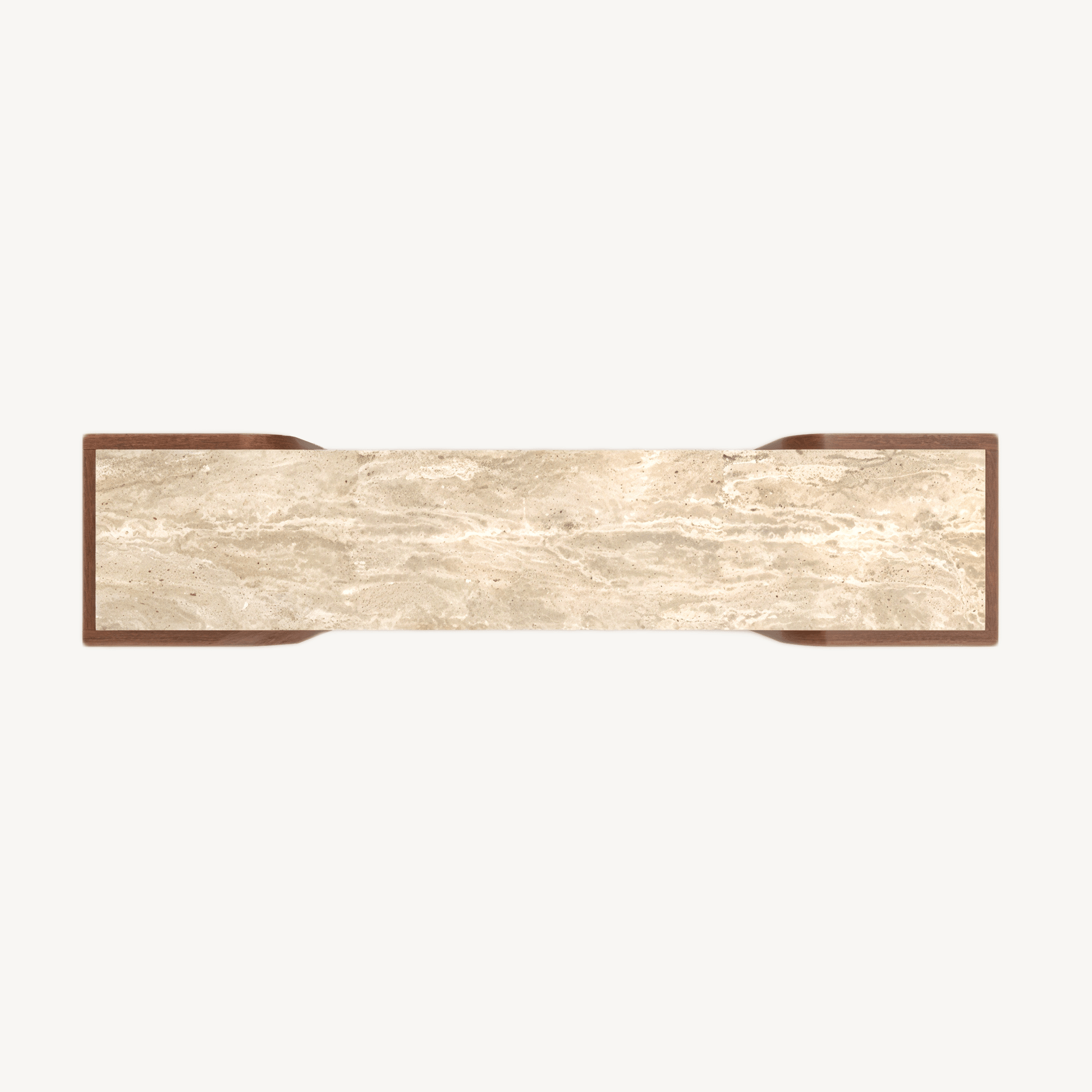Basso Genuine Travertine Top Console Table 16"x 59" - Holzsch
