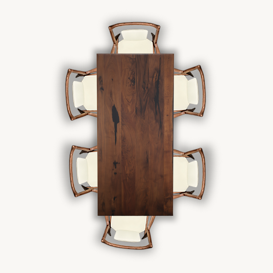 Tuco Epoxy Filled Walnut Desk 34" x 71" - Holzsch