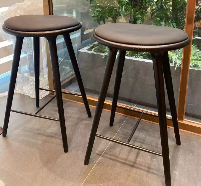 Tondo Leather Bar Stool - Holzsch