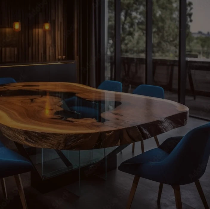 Unique Live Edge, Epoxy and Stone Tables, Chairs | Custom Furniture