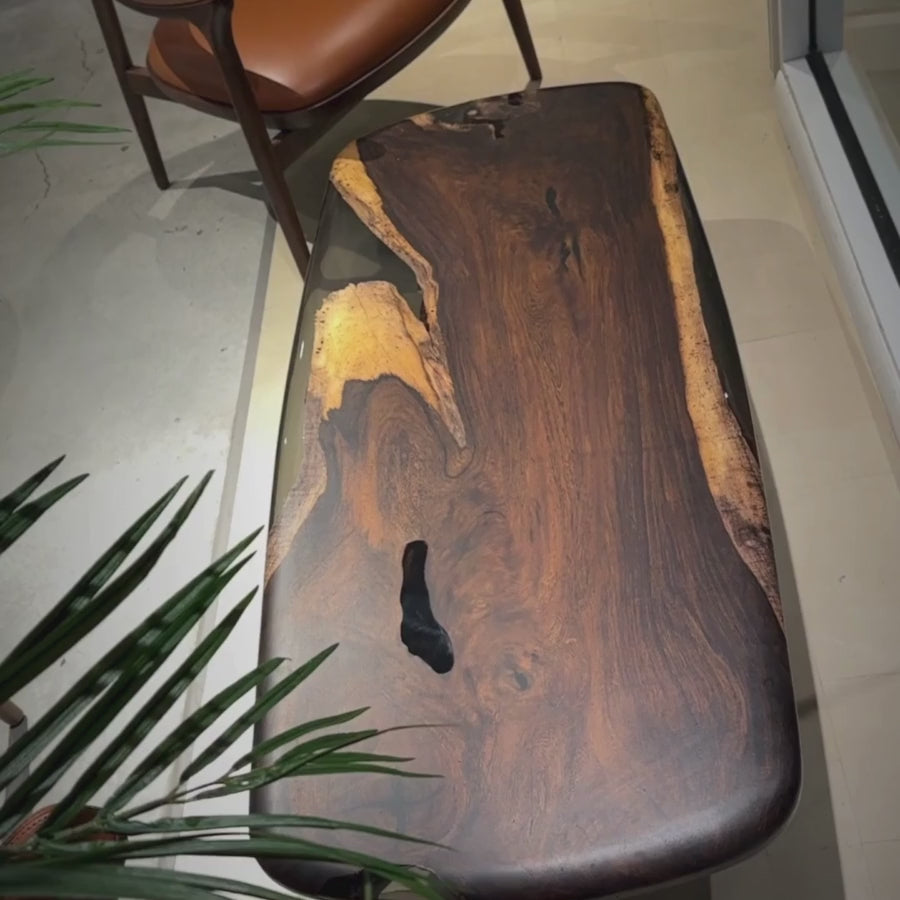 Bosque Cassia Barrel Coffee Table 23" x 53"