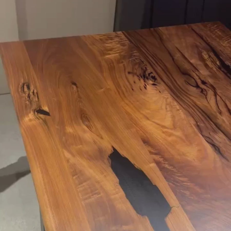 Tuco Epoxy Filled Walnut Desk 34" x 71"