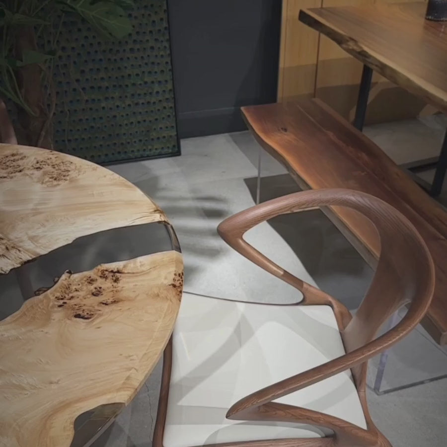 Marcel Poplar Burl Dining Table