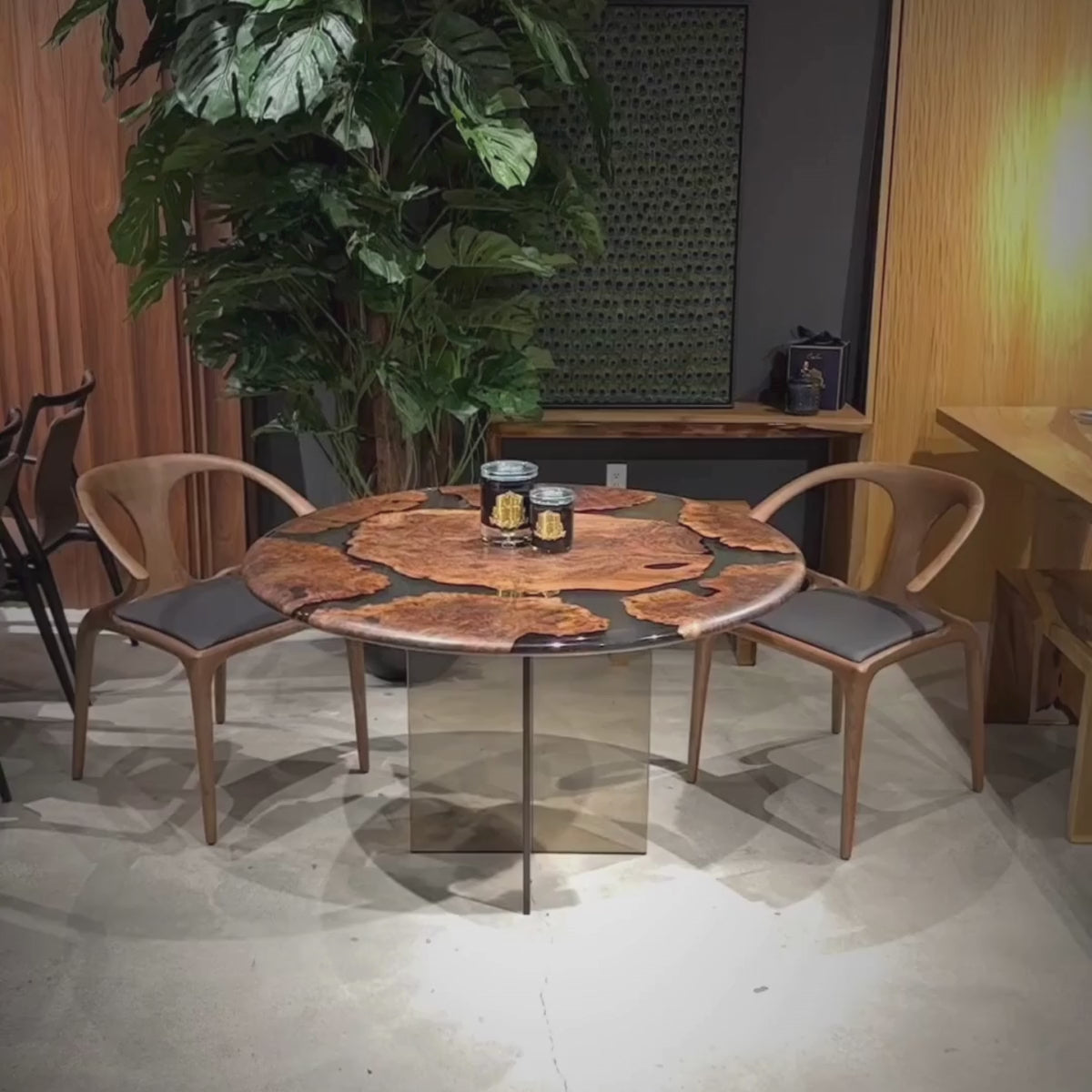 Mirage Walnut Burl Dining Table