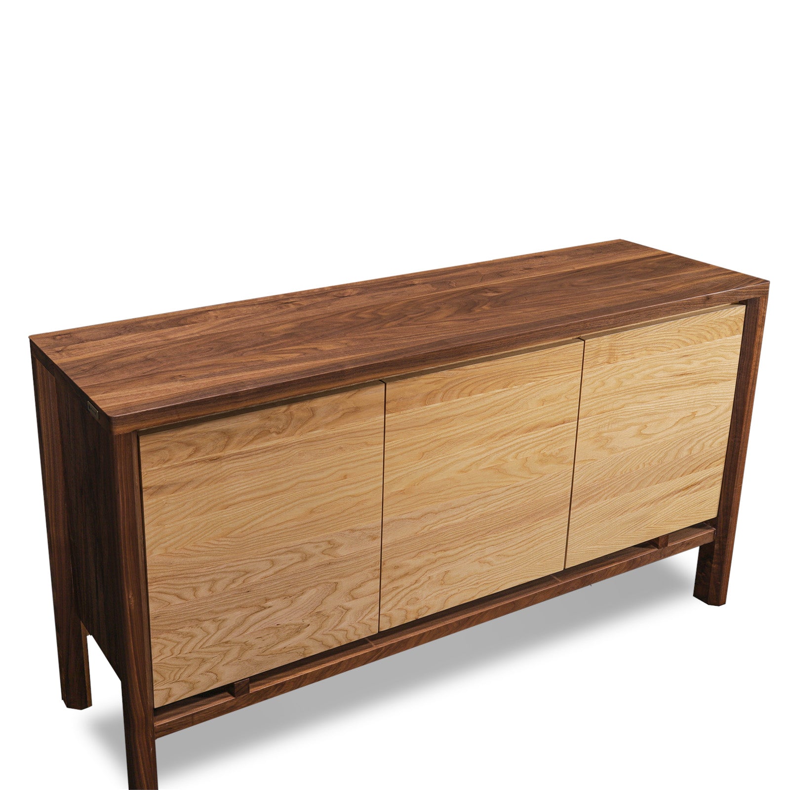 Corte Sideboard – Walnut & Ash Solid Wood Credenza 16" x 59" - Holzsch