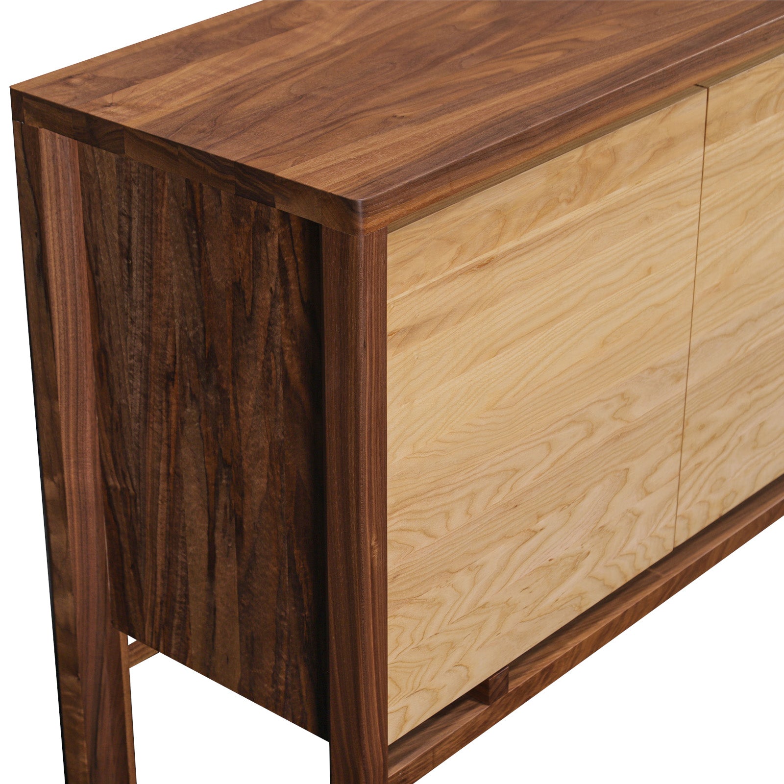 Corte Sideboard – Walnut & Ash Solid Wood Credenza 16" x 59" - Holzsch