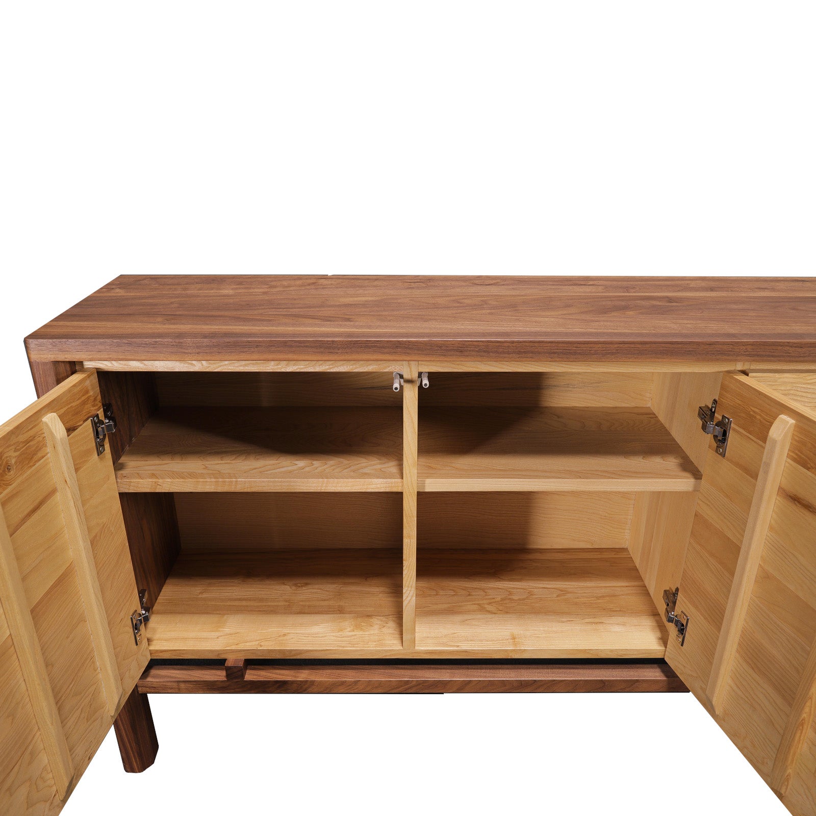 Corte Sideboard – Walnut & Ash Solid Wood Credenza 16" x 59" - Holzsch
