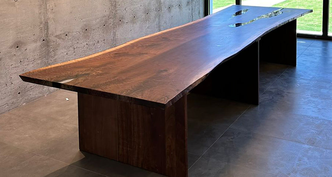 A Beautiful Live Edge Wood Table with Resin - Holzsch