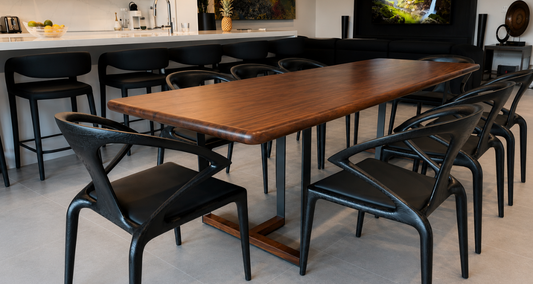 Monkey Pod Table with Luca Chairs