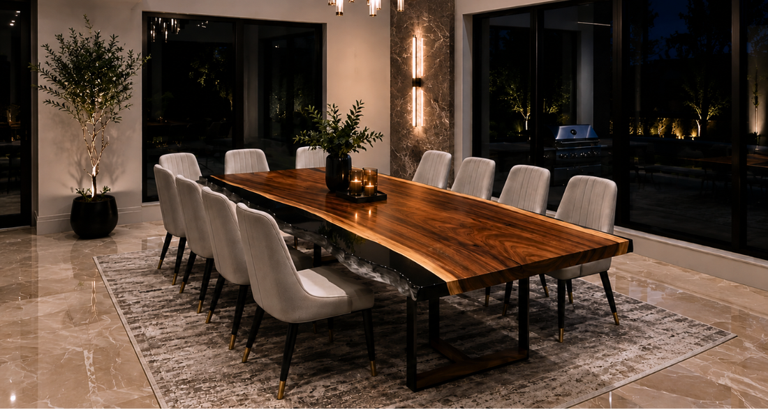Saman and Black Epoxy Table_Holzsch