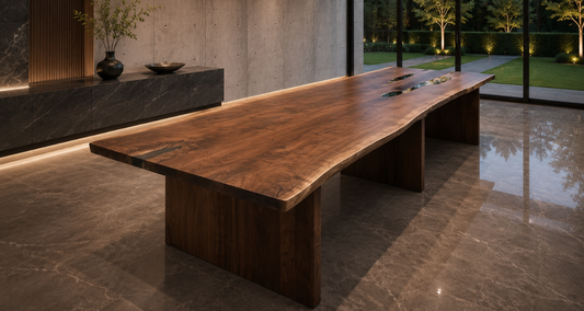 Walnut 13 Foots Dining Table