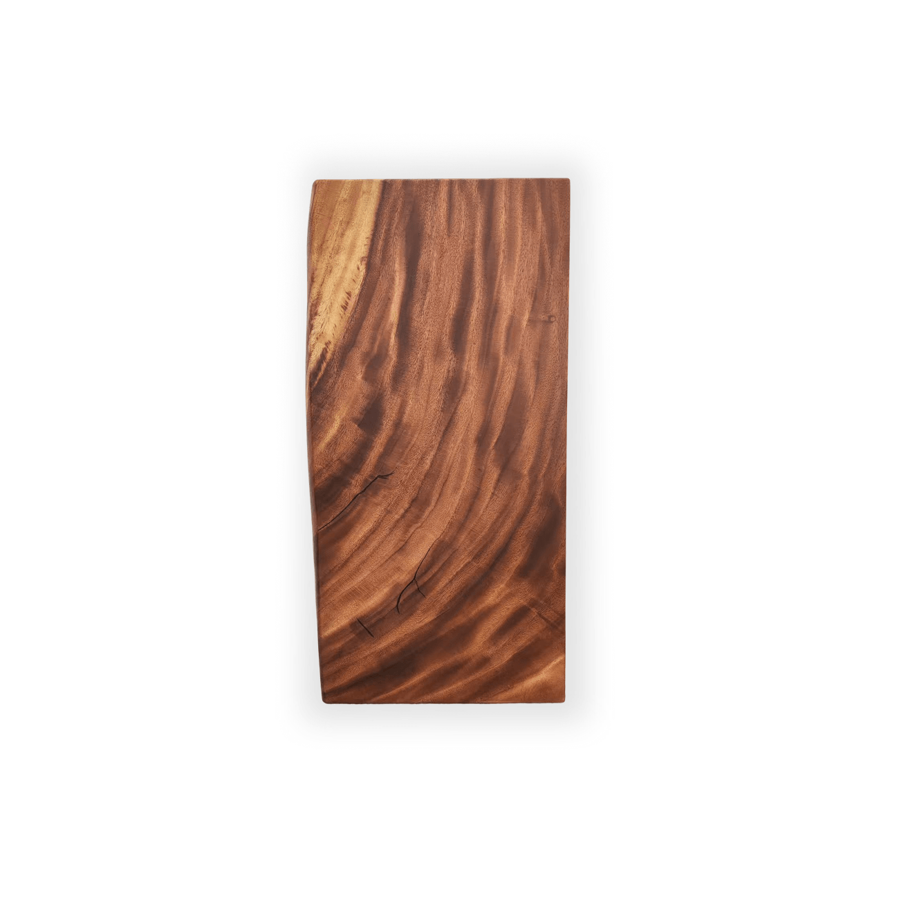 Handcrafted Monkey Pod serving board with optional epoxy