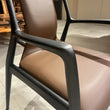 Mathis Leather Dining Chair - Custom Dark Brown & Black Holzsch Furniture