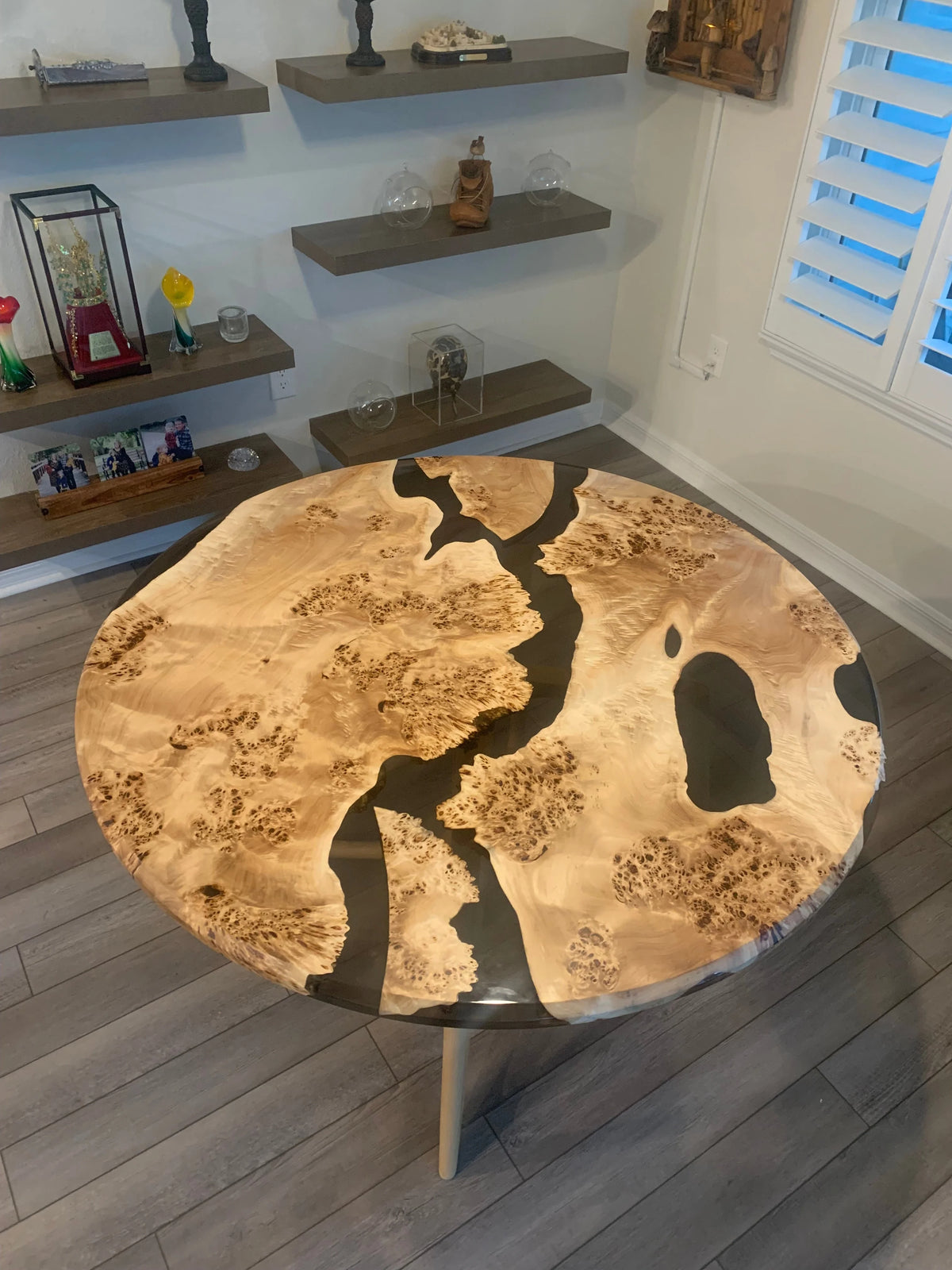 Unique Live Edge Epoxy Tables and Chairs | Custom Furniture