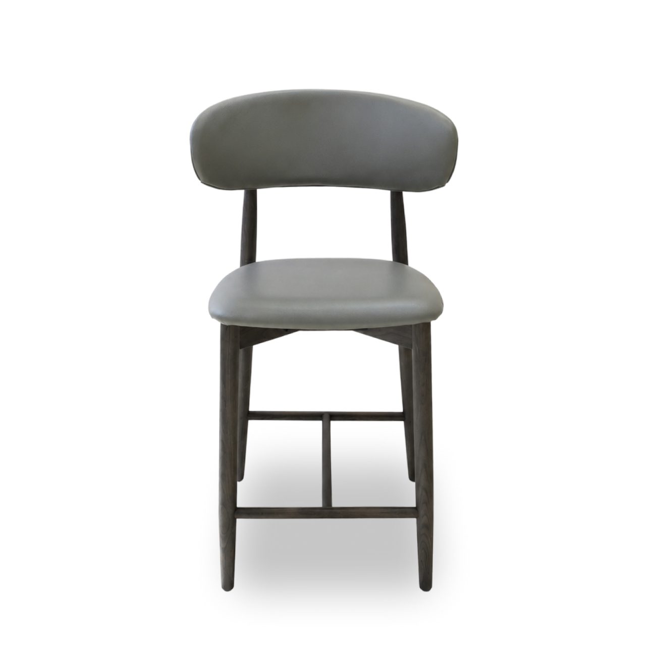 Berceau counter chair available in leather or vegan leather upholstery