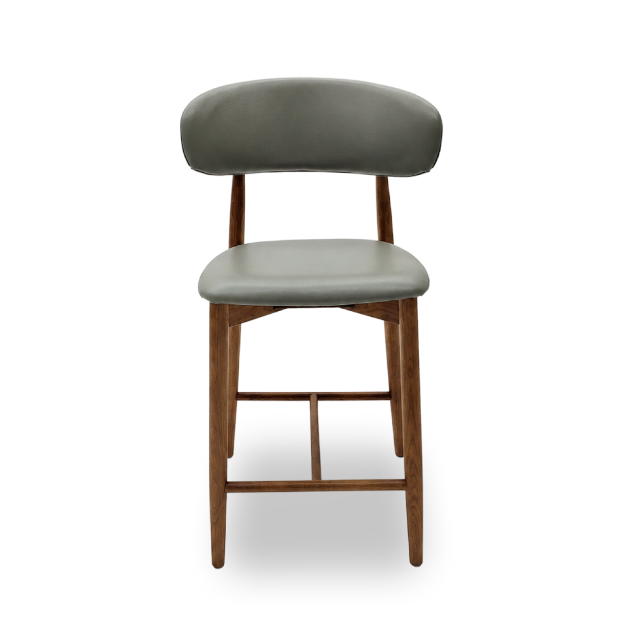 Berceau counter chair available in leather or vegan leather upholstery