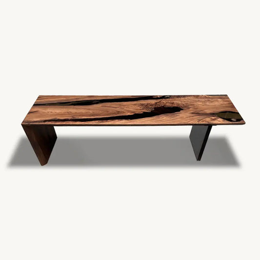 Walnut Waterfall and Plexiglass Bench – Holzsch