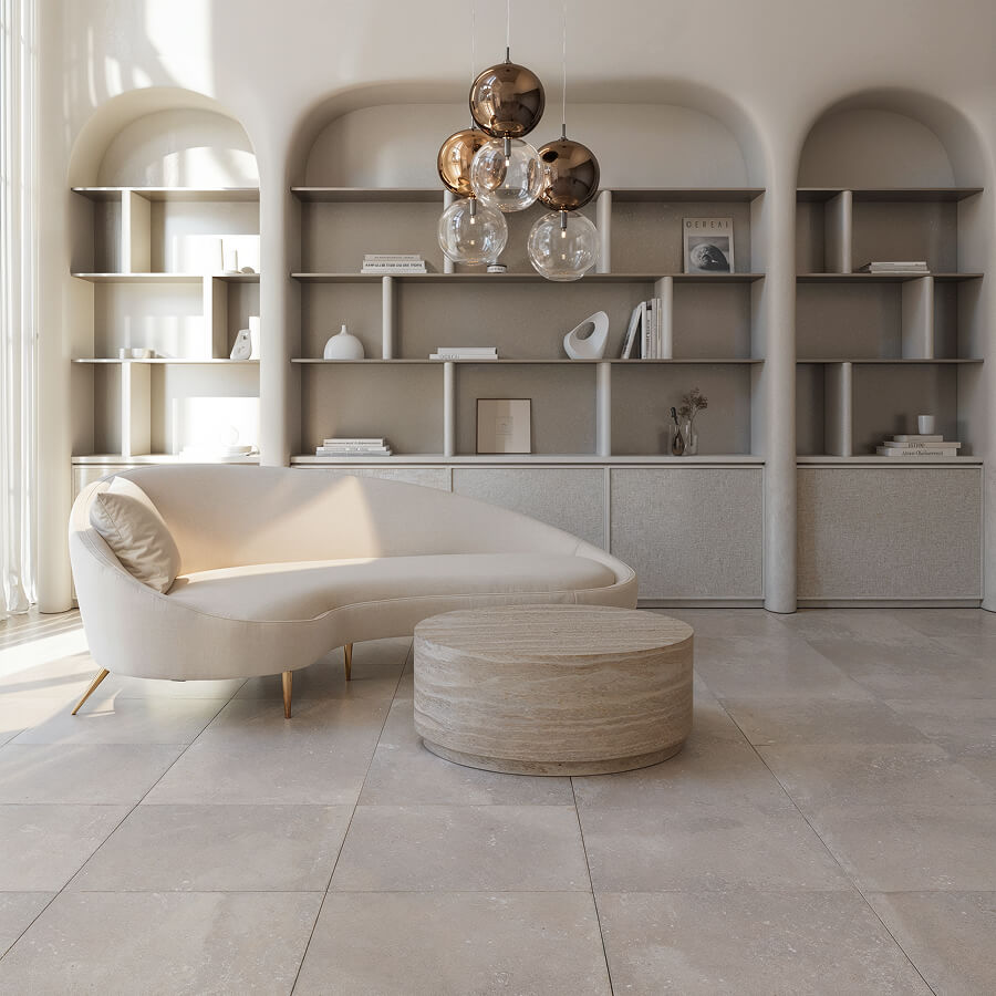 Travertinі Stone Round Coffee Table Ø36 - Holzsch