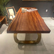 Mahamadou Live Edge Slab Dining Table - Exotic Wood 35