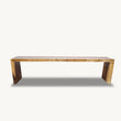 Epoxy Saman Bench - Custom, Transparent Epoxy, Live Edge Design - Holzsch