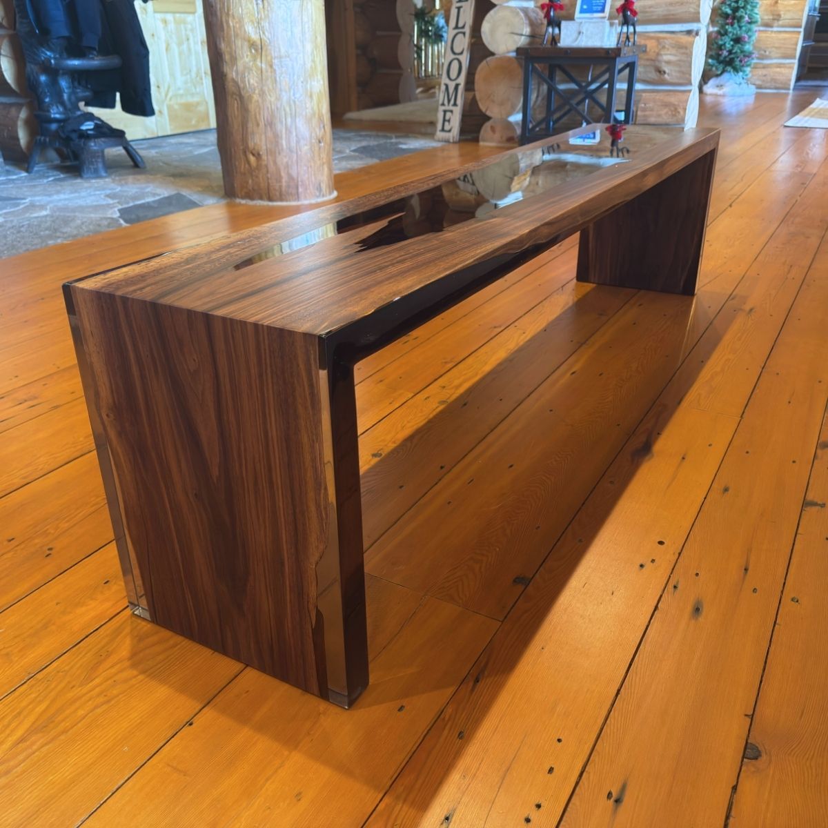 Epoxy Walnut Bench 15" x 71" - Holzsch