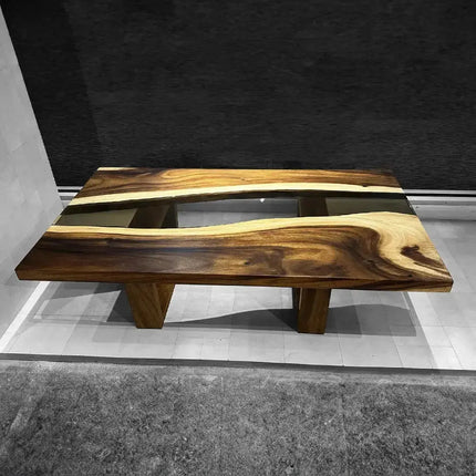 Ademaro Epoxy River Coffee Table - Custom Live Edge Design | Holzsch Holzsch Furniture