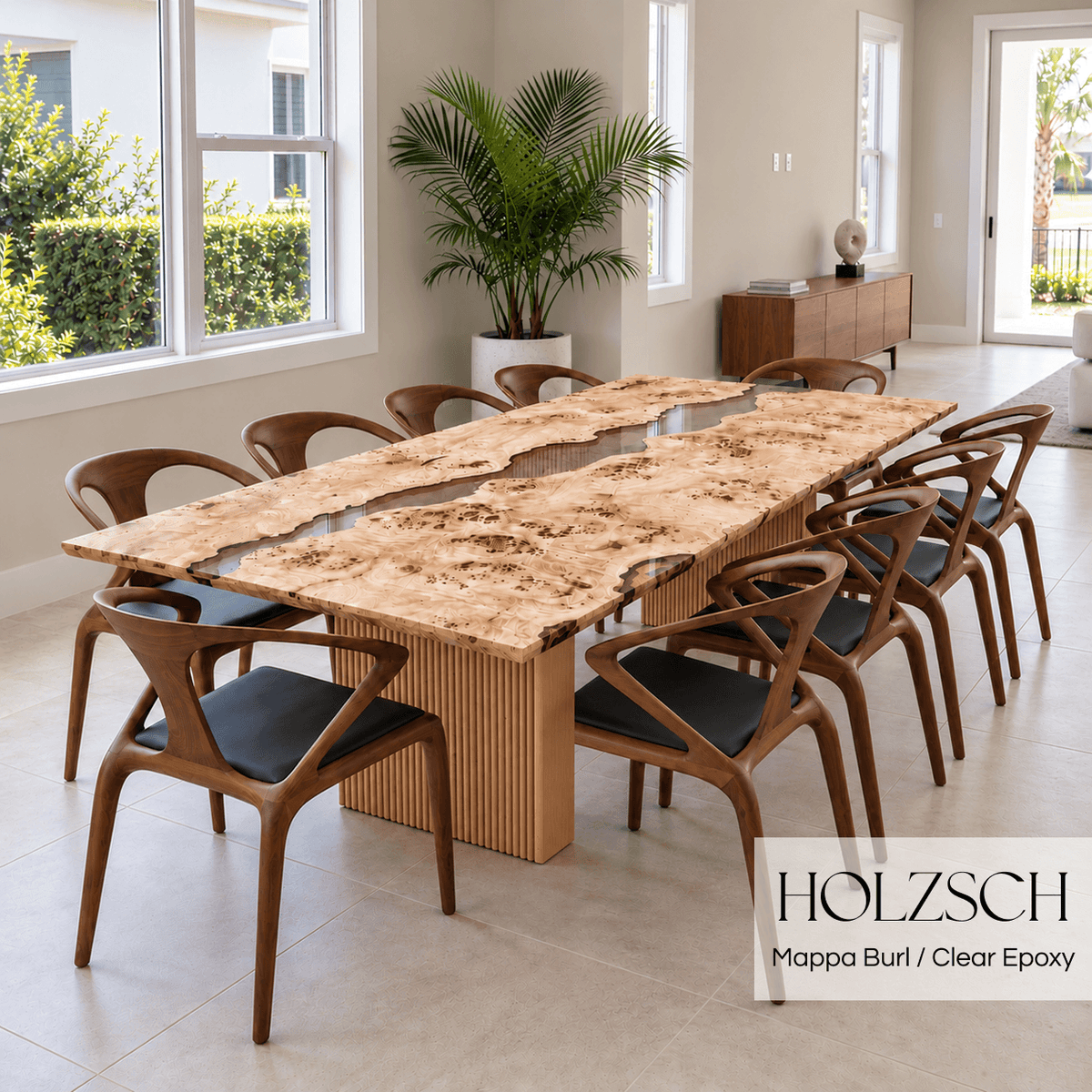 Klar Mappa Burl Clear Epoxy Dining Table_Holzsch