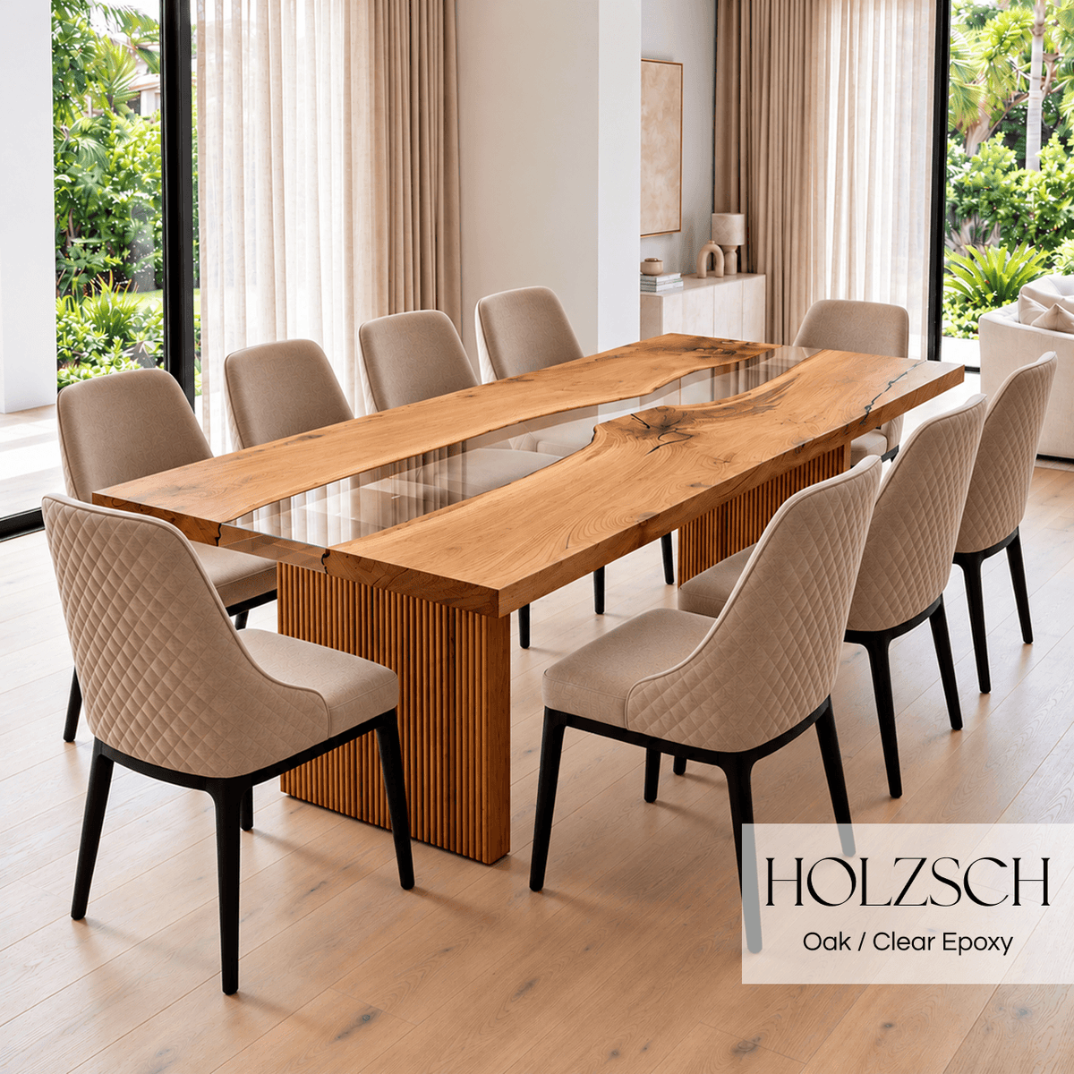 Klar Oak Clear Epoxy Dining Table_Holzsch