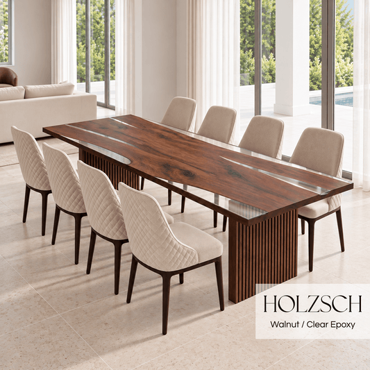 Klar Walnut Clear Epoxy Dining Table_Holzsch
