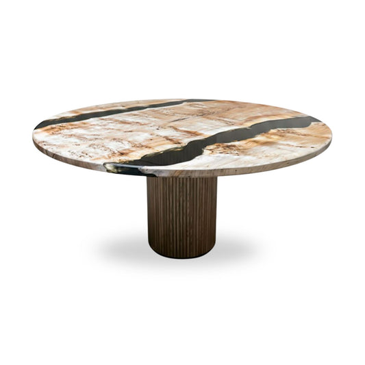 Marcel Mappa Burl Dining Table (Round) Ø63"_ Holzsch