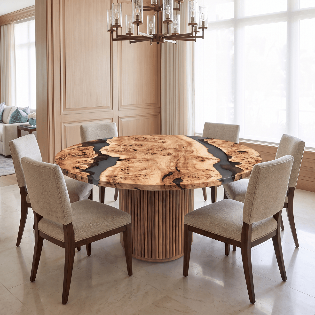 Marcel Mappa Burl Dining Table_Holzch