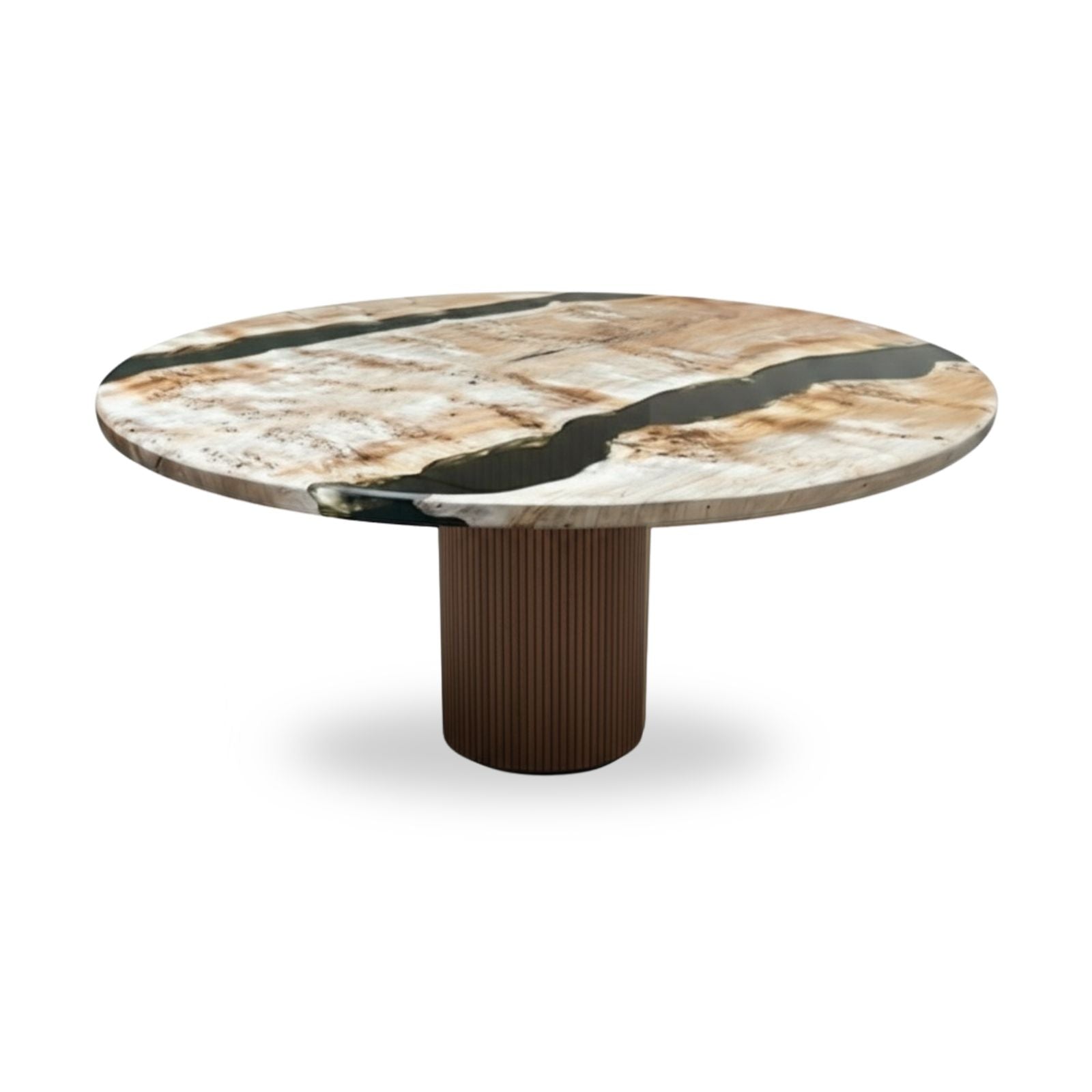 Marcel Mappa Burl Dining Table (Round) Ø63"_ Holzsch