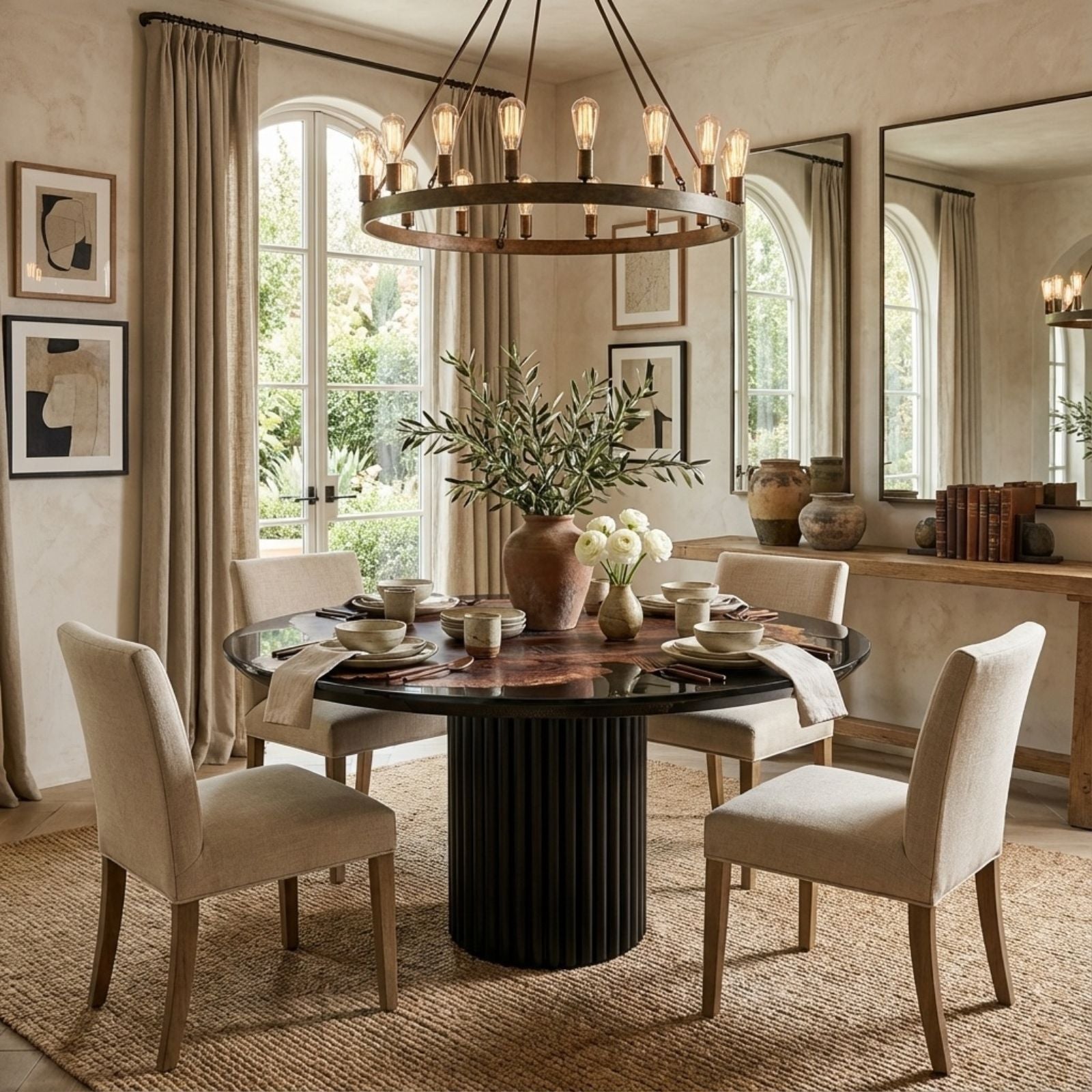  Marcel Walnut Burl Dining Table_Holzsch